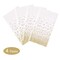 Gexolenu 4 Pack White & Gold Dot Plastic Tablecloth for Rectangle Tables(54" x 108"), Disposable Table Cloth for Birthday, Wedding, Baptism Decorations, Engagement Party Decorations